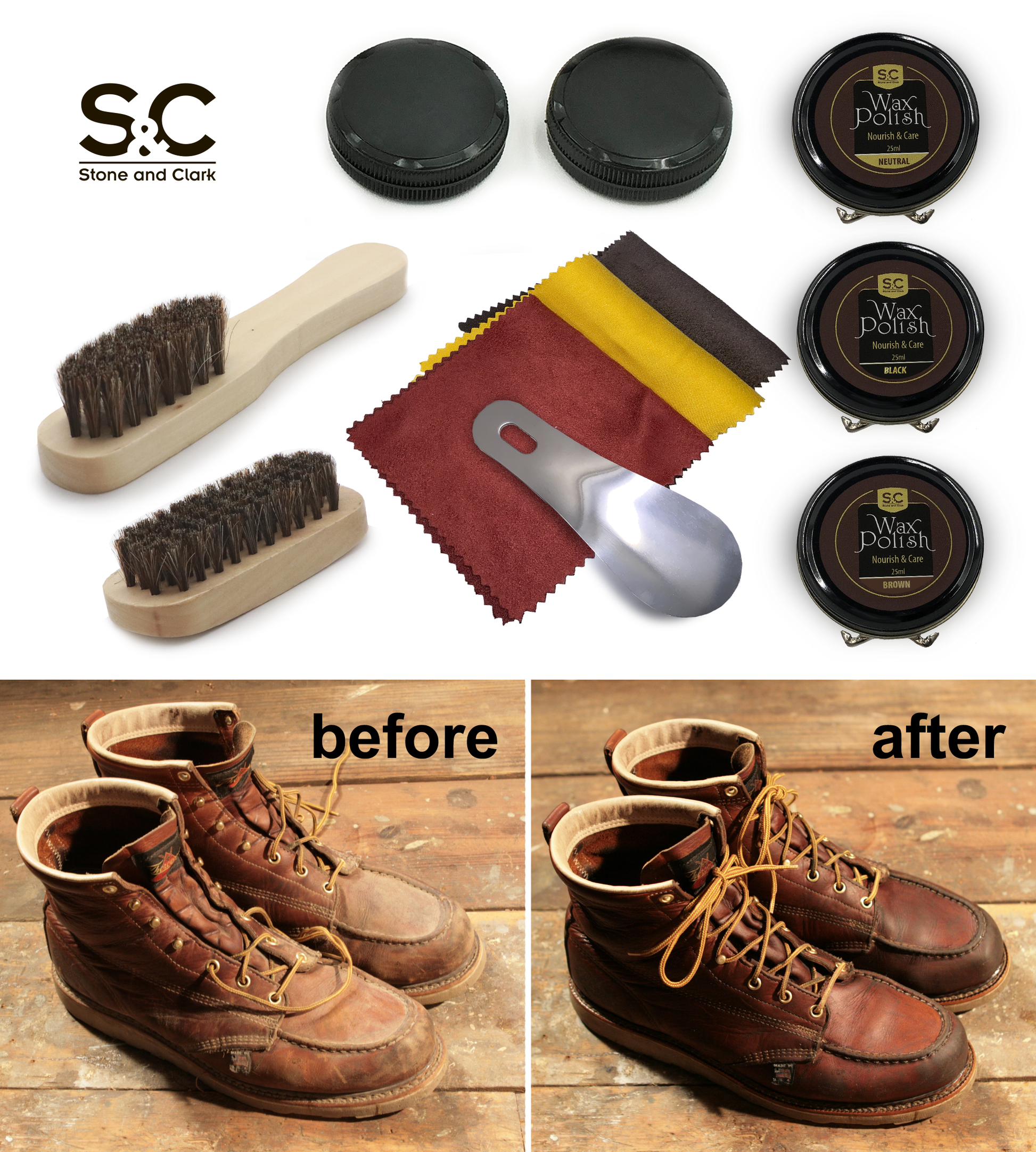 Stone and Clark Compact Sneaker Cleaner: Easy On-The-Go Kit