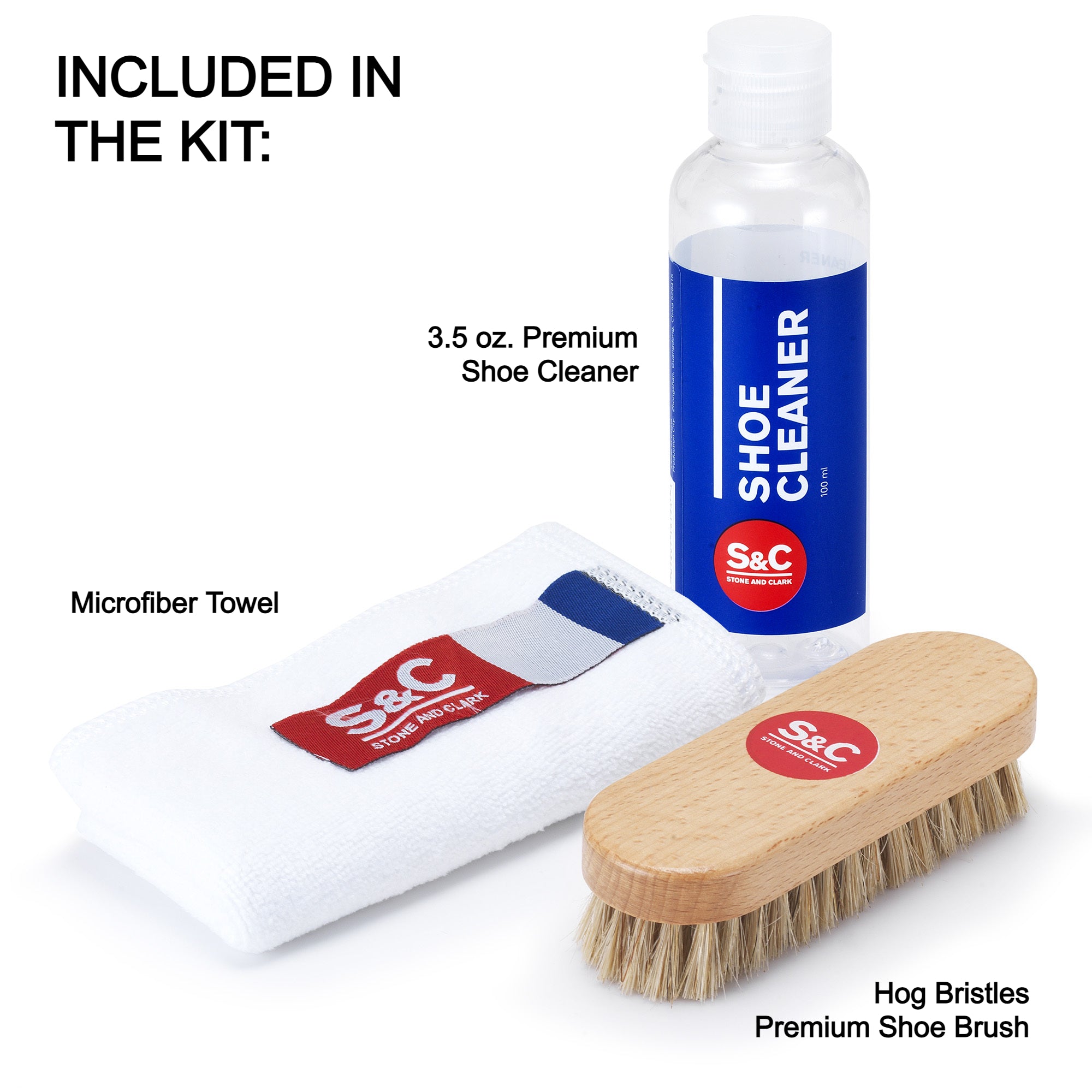 Travel Sneaker Cleaner Kit - Premium 3.5oz Shoe Cleaner Sneakers Kit for  Leather, Suede, Nubuck and Whites